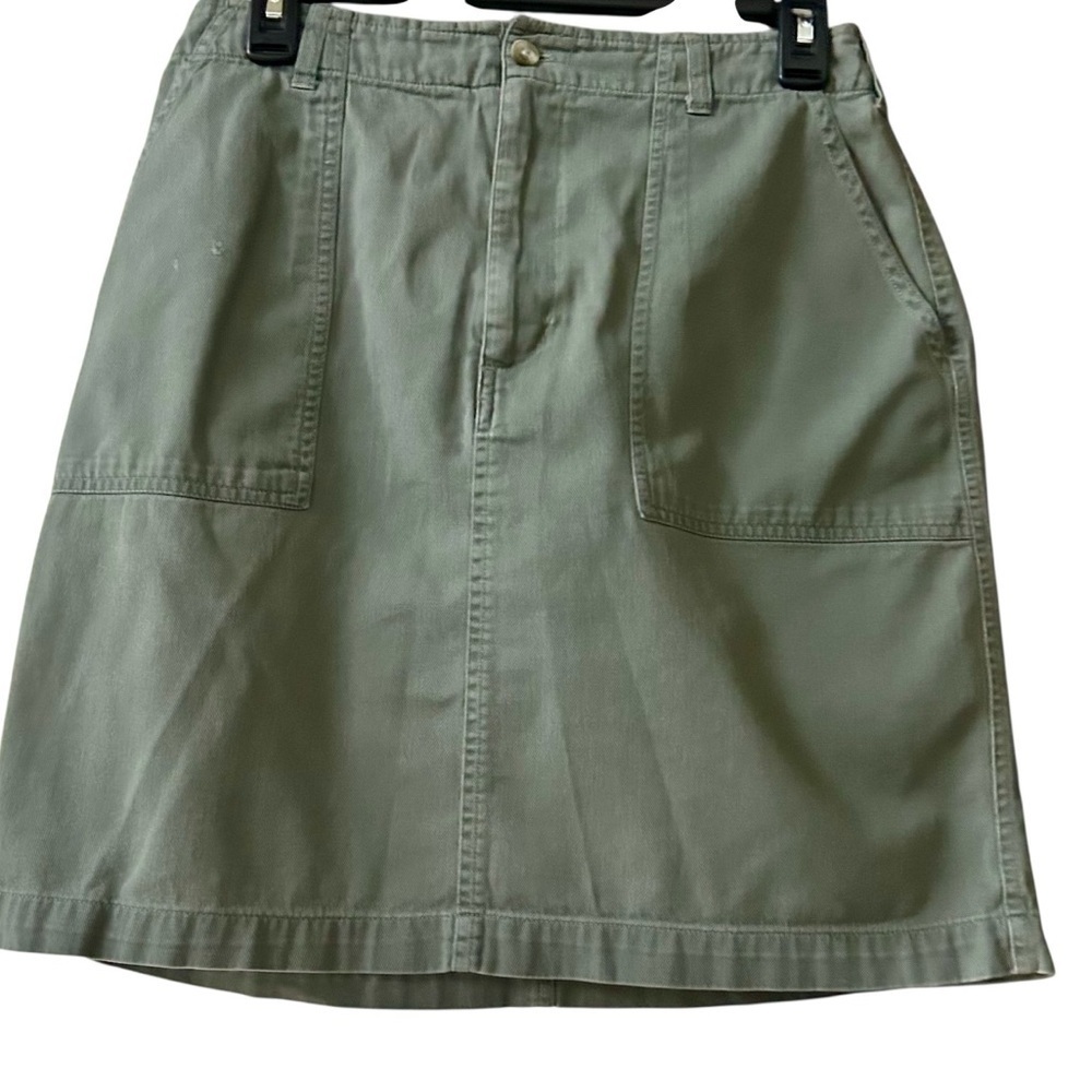 Columbia Olive Green Sporty Gorpcore Outdoor Skirt Front Button & Zip Size Small - Picture 2 of 7